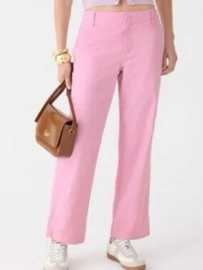 J. Crew Light Pink Cotton Trousers, size 24